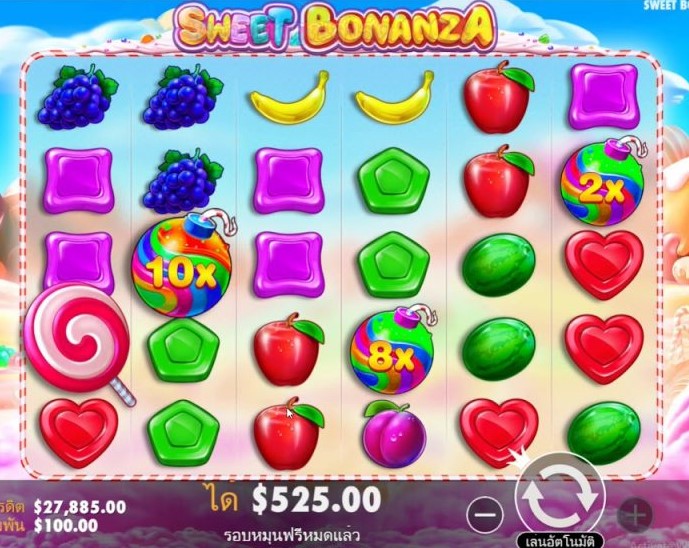 Sweet Bonanza เกมสล็อตลูกกวาดผลไม้